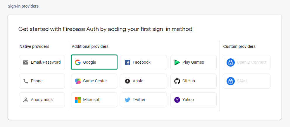 choose the auth method