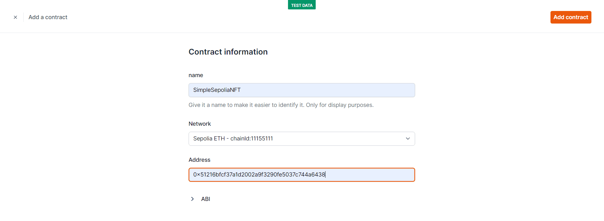 add -contract